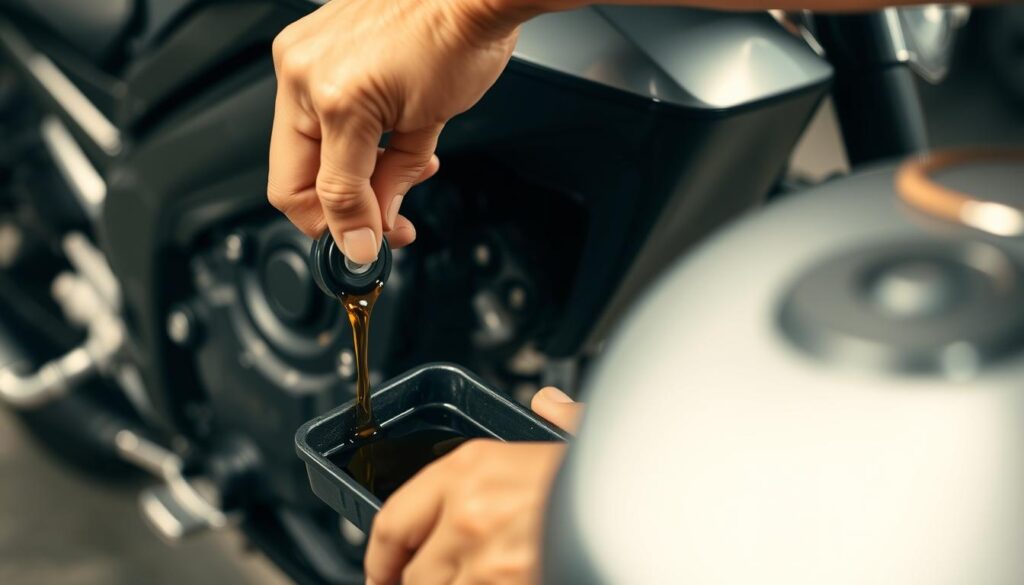 cara mengganti oli sepeda motor