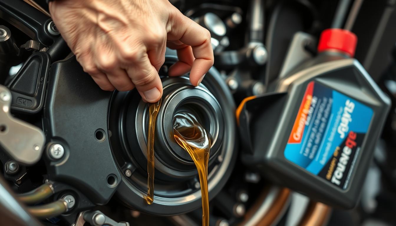 cara mengganti oli sepeda motor